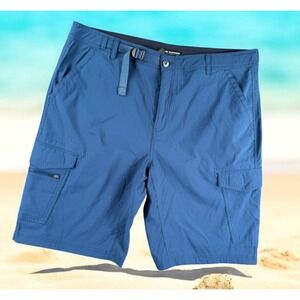 BC Clothing Expedition Cargo Shorts Men‎ 40 Hiking Blue Adjustable Nylon Tech
